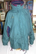 Columbia Womens Navy blue with turquoise Bugaboo Windbreaker Jacket Size M