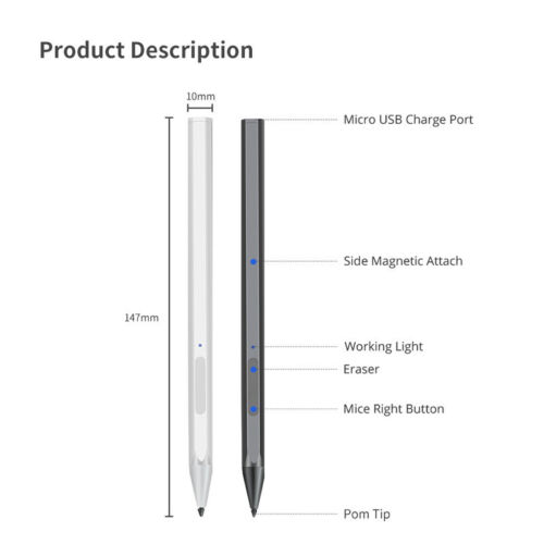 Stylus Active Pen für HP ENVY Spectre Pavilion X360 Laptop 4096 Druckpunkte - Bild 2 von 13