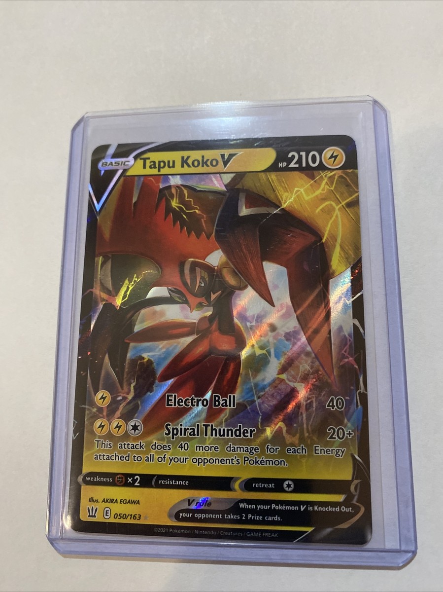 Tapu Koko V 050/163 Battle Styles Ultra Rare Pokemon Card NM/M Tapu Koko V 050/163 Battle Styles Ultra Rare Pokemon Card NM/M