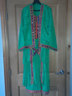 Sindhi Style Green Ladies Large Size Green 3pc Dress | eBay UK