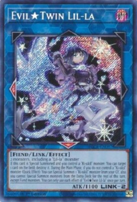 Yugioh - Evil Twin Lil-La - 1st Edition Secret Rare NM - Free