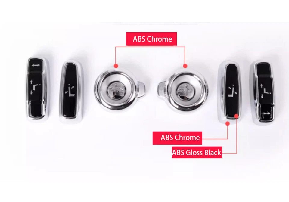 Borde de botón de ajuste de asiento 8xABS para Land Rover Range Rover Sport Vogue 2016-22 Foto 2 de 4