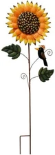 Metal Sunflower Yard Stake with Crow Decor Fall Stake Outdoor Decor for Patio 