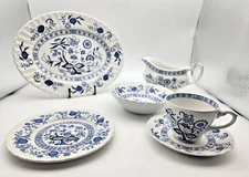 Enoch Wedgwood (Tunstall) Blue White Heritage Blue Onion Dinner & Service Ware