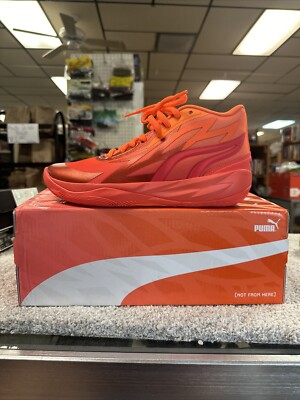 Puma MB.02 JR 'Supernova' Fiery Coral 376442-01 Lamelo Ball Size 6.5 juniors
