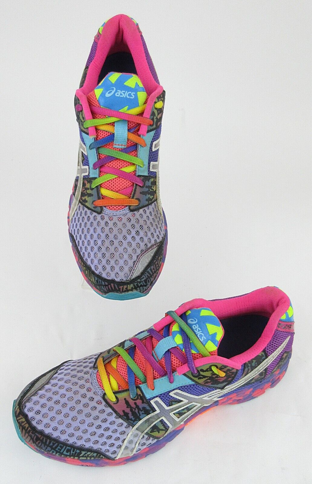 Asics Women's Gel-Noosa Tri 8 Running Shoes Purple/Rainbow/Multi Confetti  Sz 11 | eBay