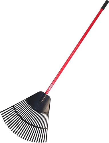 92624 Poly Lawn and Leaf Rake with Fiberglass Handle, 24-Inch