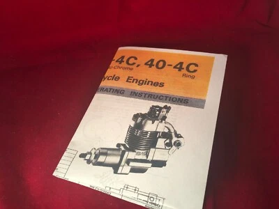 ENYA .35-40 OPEN ROCKER INTRUCTION AND PARTS SHEET