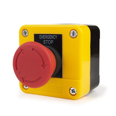 Interrupteur Bouton-poussoir Arrêt D'urgence 1NO 1NC DPST 250V 5A - Neuf Générique