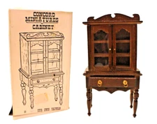 Concord Design Handmade Miniature Display Cabinet #2347 Mint in Box Circa 1970