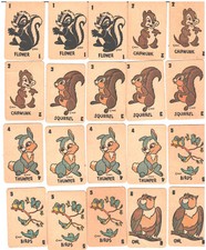 Vintage Rare Walt Disney Productions Bambi Playing Card Game