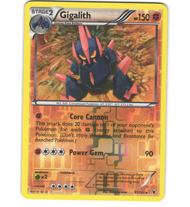 Pokemon 2011 Light Play Gigalith Noble Victories REVERSE 61/101 Card