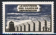 France 1955, 12 Fr 10th anniv liberation concentration camps VF MNH, Mi 1048