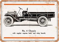 Metal Sign - 1914 Buick Truck No 4 Chassis Express Vintage Ad Metal Sign - 1914 Buick Truck No 4 Chassis Express Vintage Ad