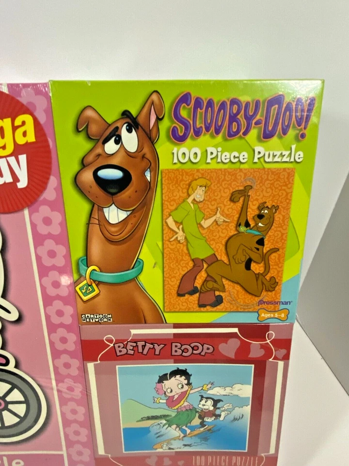 Juego de 3 rompecabezas Pressman Hello Kitty Pal tamaño Scooby Doo Betty Boop nuevo Foto 3 de 4