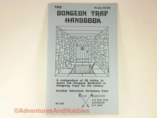 D&D Dungeon Trap Handbook Reilly Associates 1981 Small Press Fantasy RPG GV-D