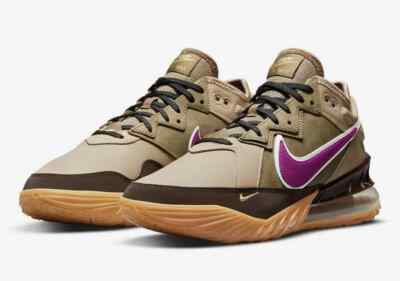 シューズ(男性用) NIKE LEBRON XVIII LOW NEW Nike Lebron XVIII LOW NRG Khaki/Viotech-Dark Mocha