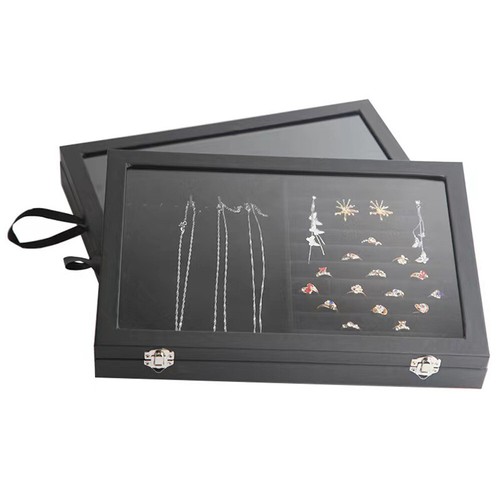 Schmuck Aufbewahrungsbox schwarz Display Halter Armband Ohrringe Halskette Organizer - Bild 3 von 24