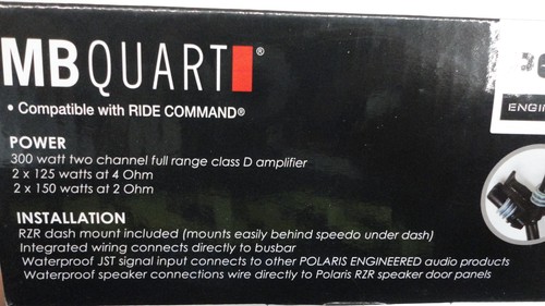 SELECT 2014-2021 POLARIS RZR MODELS MB QUART DASH AUDIO AMPLIFIER KIT 2883738 - Bild 3 von 3