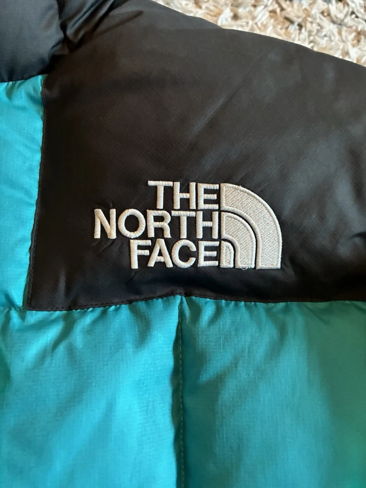 The North Face Nuptse Men's Puffer Jacket Blue turquoise 700 Ski Jacket - Image 4 of 4