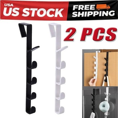 2PCS No-Drill Over-the-Door Hooks   Bedroom & Home Clothing Storage (USA)