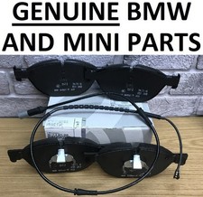 Pastillas de freno originales BMW Serie 5, 6 con sensor de desgaste 34112449268. FRONTAL.  38C