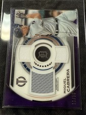 2019 Topps Tribute - Tribute Triple Relics Miguel Cabrera #TTR-MC Purple /50...
