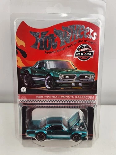 HOT WHEELS 1968 Custom Plymouth Barracuda RLC Exclusive Red Line Club HWF13 2024
