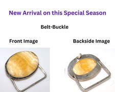 Laguna Lace Calcite 925 Silver Plated Belt Buckle 1.8" Boho Chic Style Trendy GW