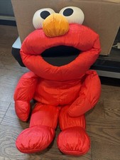 25 Vintage BIG 1995 Nylon Elmo Plush Playskool Sesame Street Toy Pillow Hasbro