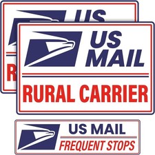 3 Pack U.S. Mail Delivery Driver Magnetic Signs U.S. Rural Delivery Carrier Ma