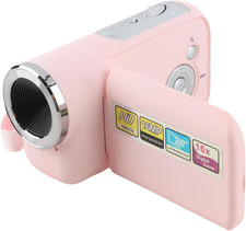 D22 Kids Video Camera, 16MP 1080P, 2" Display, 16X Zoom, Roseate