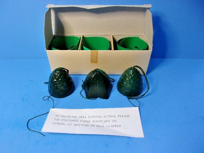 Vintage Set of 3 Gardener's Eden Cast Iron Chime Wind Bells Made in Japan in Box