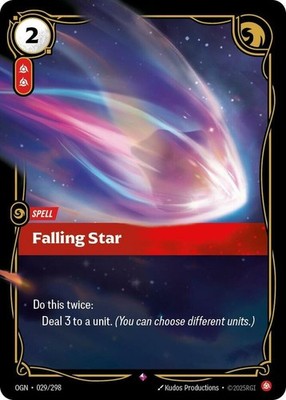 1x Falling Star - 029/298 - Rare - Foil NM-Mint Riftbound TCG: Origins Riftbound