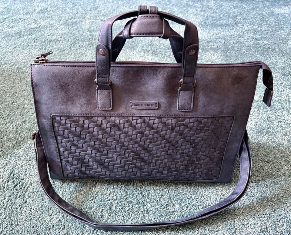 Enrico Benetti Navy Blue shoulder Hand bag detachable adjustable strap NEW