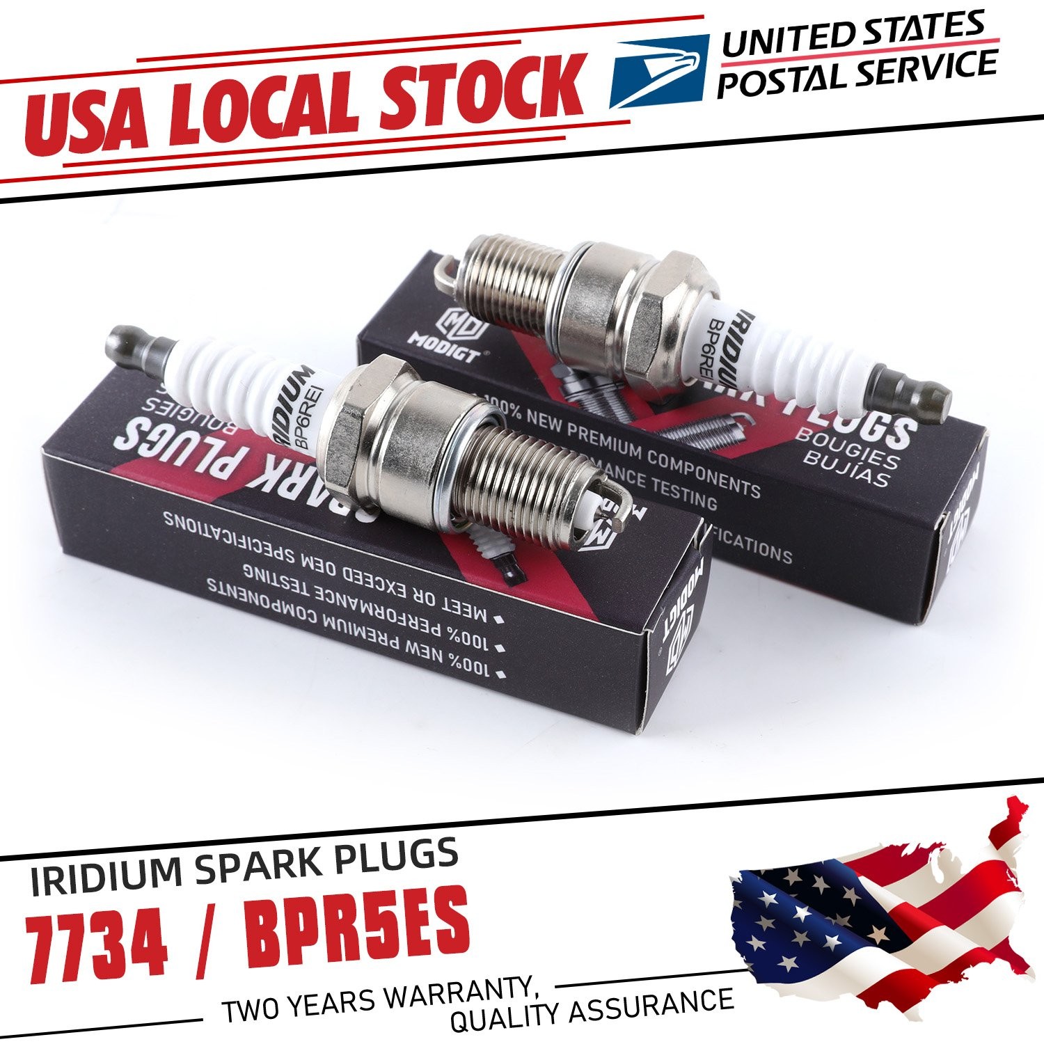 4Pcs Iridium Spark Plug 7734 BPR5ES For BMW Jaguar Rover Mazda MB Nissan Volvo