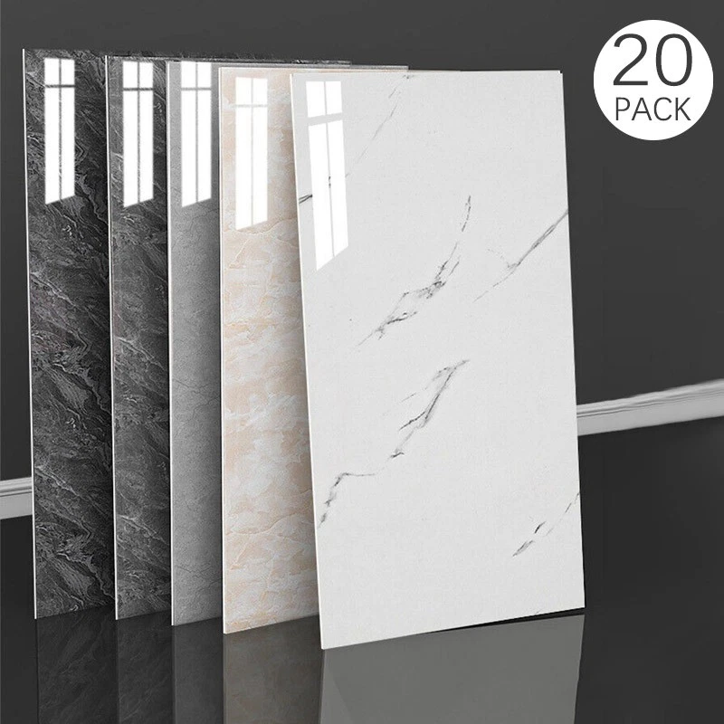 100 Pack Self-Adhesive Marble Tiles Sticker Stick On Wall Floor Kitchen Bathroom - Image 2 of 4