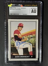 Dave Dravecky Auto 1982 TCMA #330 (ML) Hawaii Islanders CGC JSA Authentic Signed