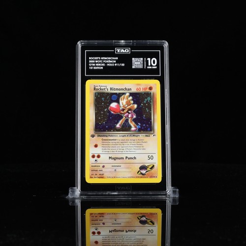 Rocket's Hitmonchan (1st Edition) graded TAG 10 for sale on eBay