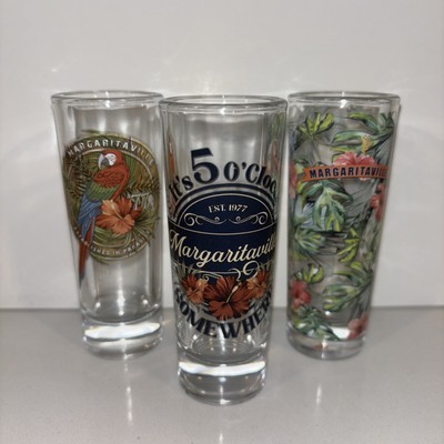 Margaritaville tall shot glasses it s 5 o clock somewhere