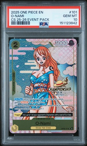2025 ONE PIECE CHAMPIONSHIP 2025-26 EVENT PACK #101 O-NAMI PSA 10