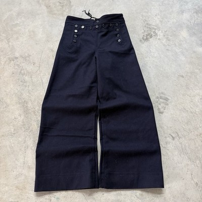 True Vintage 1960s Vietnam Era Navy Flap Front Cracker Jack Wool Pants Size 29r