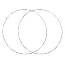 2 Dream Catcher Rings, 25cm Metal Rims for DIY Crafts, Silver