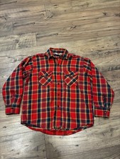 Vintage Frostproof Sanforized Flannel Shirt Mens Large Red Blue USA Made