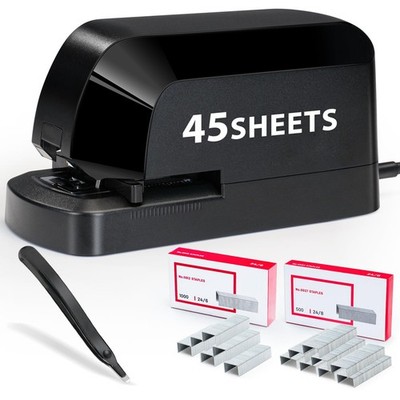 Stapler for Desk Value Pack, 45 Capacity, Includes 1500 Staples & Staple , No...