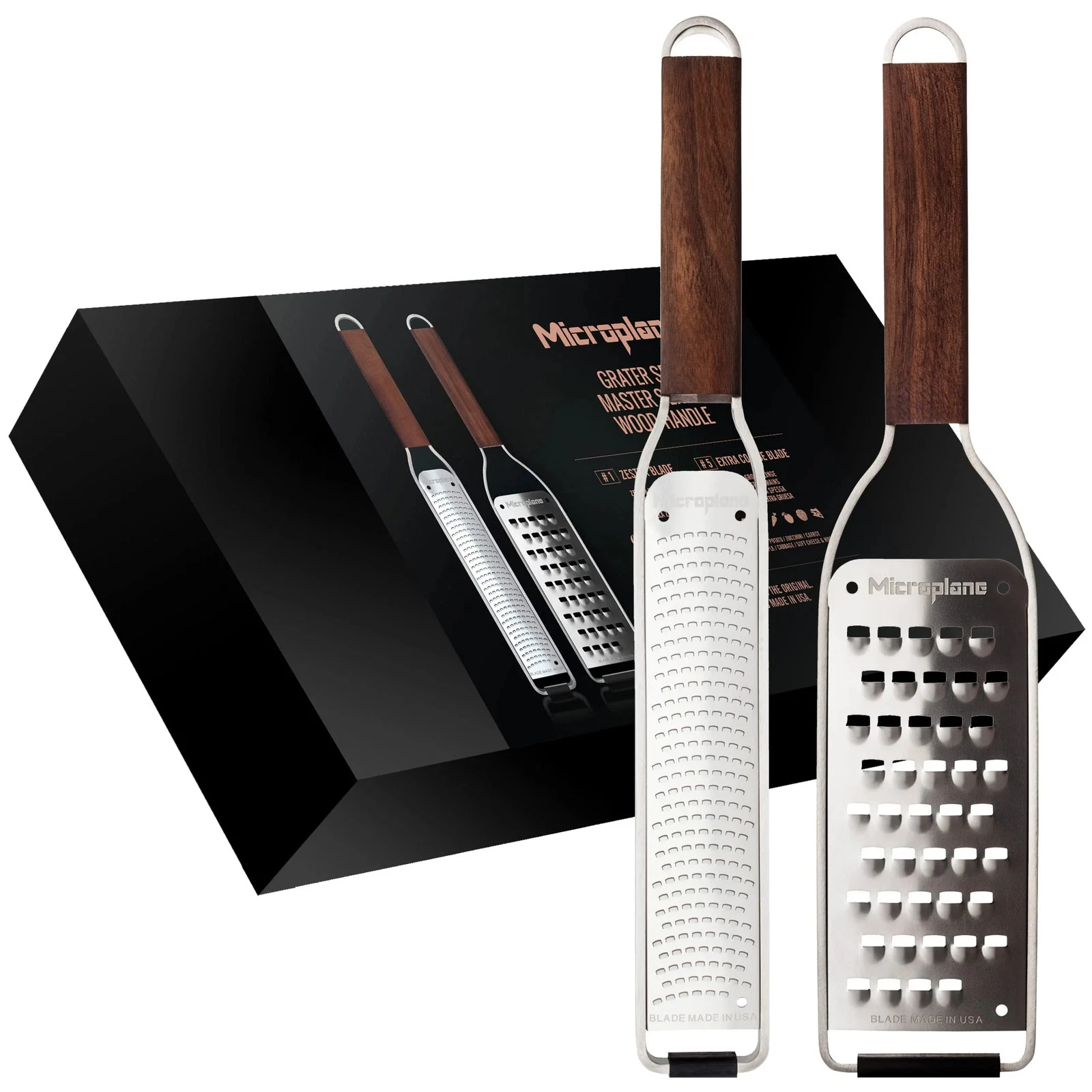 Microplane Kitchen grater Set (Zester & Extra coarse) for citrus fruits, hard