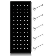 60X Stainless Steel Nose Stud Rings Body Piercing Pin 1.8mm Jewelry
