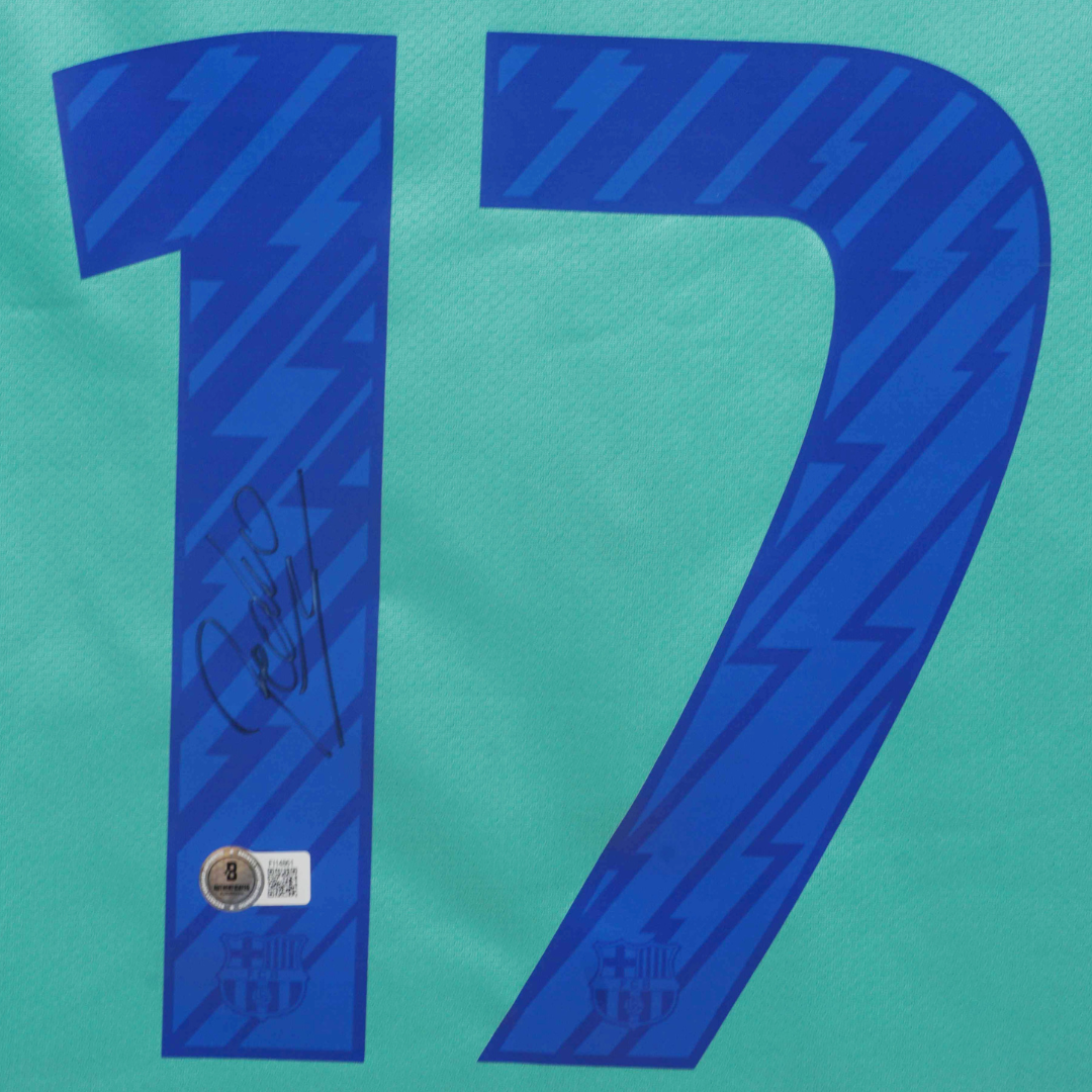 し*ル様 NIKE FC Barcelona PEDRO 17 ユニフォーム直筆 Pedro Signed FC Barcelona Away Soccer Jersey #17 with Beckett COA