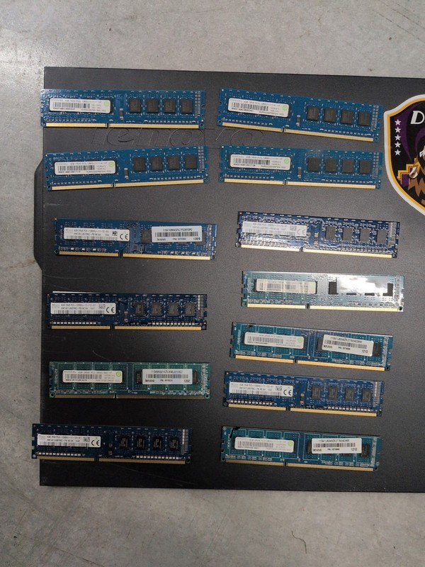 Lot Of 13  4GB PC3- Desktop Top Ram Pulled From Working Units