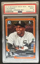 2018 Bowman Luis Robert Chrome Prospects Mojo Refractor Orange #/25 PSA 9
